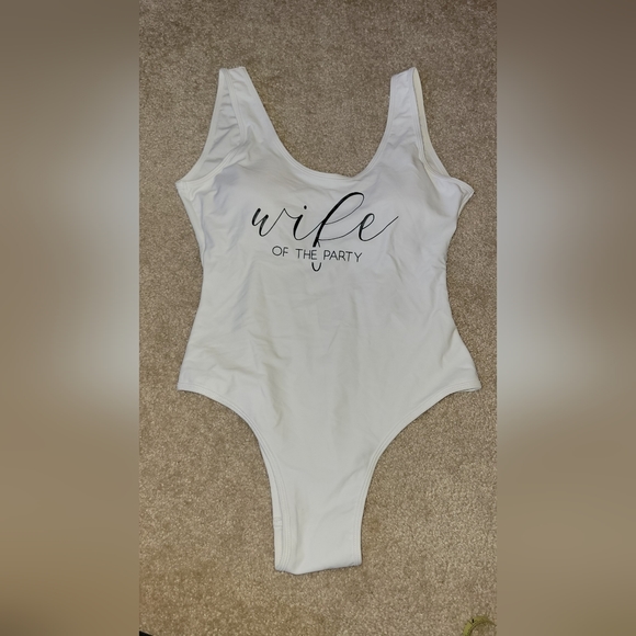wife of the party bride one piece bathing suit size medium womens bridal bride - Picture 6 of 11